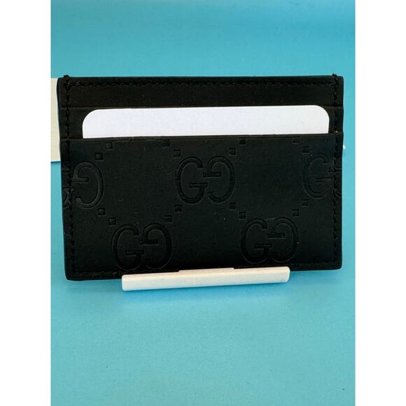 Gucci Rubber Effect Card Holder w/ COA ‎771315 AAC0L 1000 - Picture 4 of 5